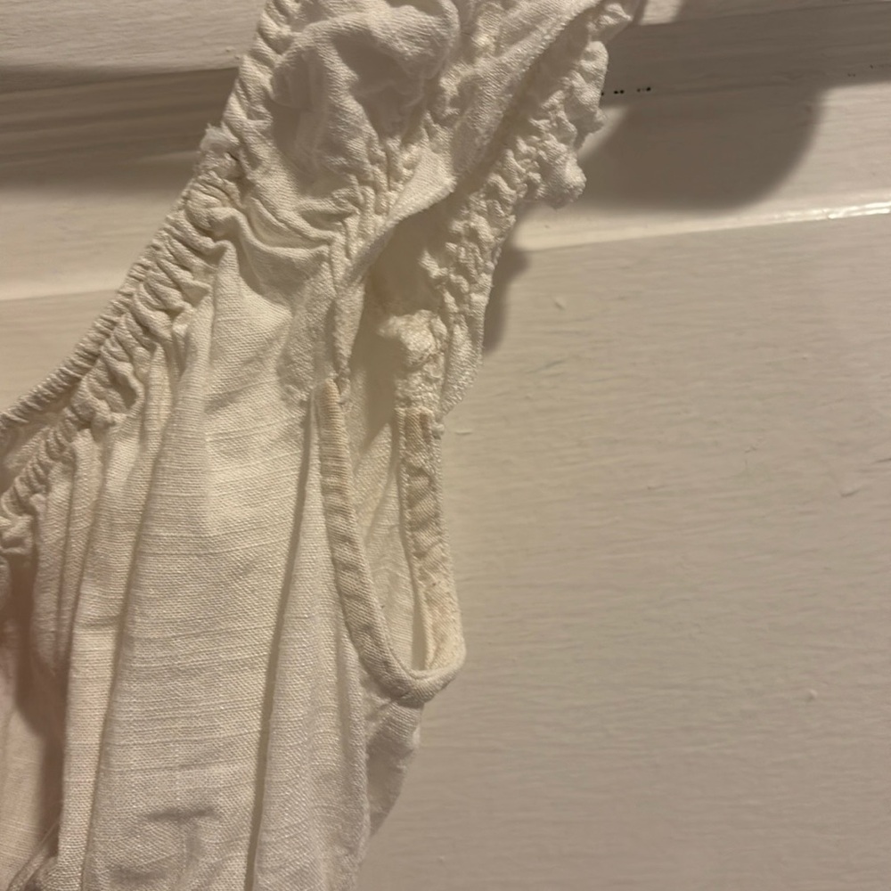 White Ruffled Smocked Top - Picture 5 of 5